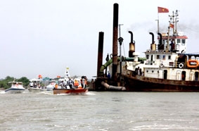 Thúc đẩy tiến độ thực hiện dự án luồng cho tàu biển trọng tải lớn vào sông Hậu