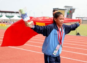 Đoàn Việt Nam ở vị trí thứ 3 
với 17 Huy chương vàng