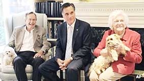 Cựu tổng thống Bush ủng hộ ứng viên Romney