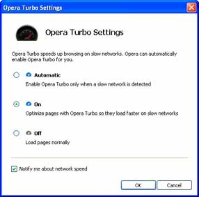 Opera Turbo  giải pháp cho kết nối Internet chậm