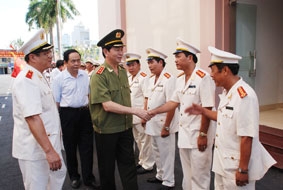 Thượng tướng Trần Đại Quang thăm và chúc Tết
công an TP Cần Thơ
