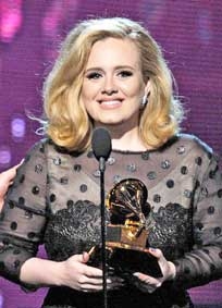 Adele - tâm điểm của Grammy 2012