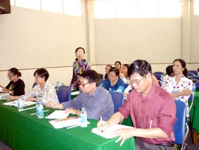 Đoàn Giám sát của Bộ Giáo dục và Đào tạo 
tiếp thu ý kiến của các trường