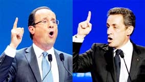 Cuộc đua gay cấn chờ đợi Sarkozy và Hollande