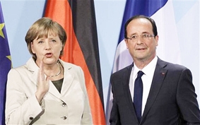 Hollande và Merkel nỗ lực hợp tác vì Eurozone