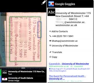 4 tính năng thú vị của Google Goggles cho Android