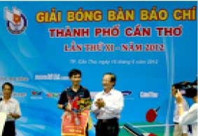 Giải bóng bàn báo chí TP Cần Thơ lần thứ XI-2012, đơn vị Báo Cần Thơ đạt giải nhất toàn đoàn