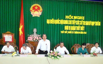 Đoàn đại biểu Quốc hội TP Cần Thơ tiếp xúc cử tri tại các quận, huyện