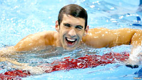 Với 19 huy chương qua
các kỳ Olympic, Michael Phelps đi vào lịch sử