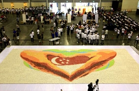 Tấm khảm làm từ bánh nướng lớn nhất thế giới