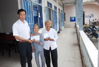 Trao tiền từ thiện