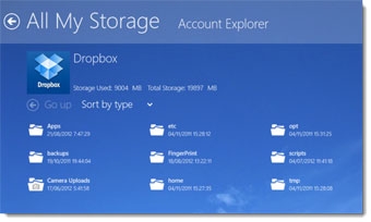 Quản lý nhiều tài khoản lưu trữ 
trực tuyến trên Windows 8