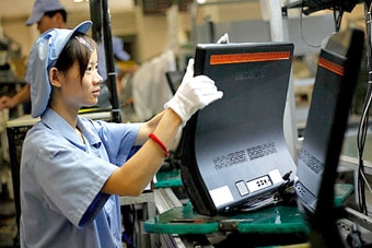 Xuất khẩu của Mỹ gặp khó 
khi kinh tế Trung Quốc ì ạch