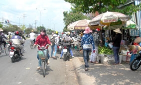 Sớm lập lại trật tự, an toàn giao thông 

tại khu vực Bến xe khách 91B, chợ 3 Tháng 2