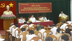 Tổng kết năm 2012 và triển khai nhiệm vụ năm 2013
về công tác tuyên truyền trong đồng bào dân tộc, tôn giáo