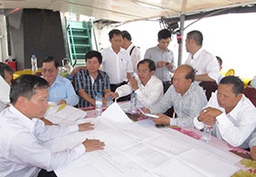 Bộ Giao thông Vận tải khảo sát công tác nạo vét, duy tu tuyến luồng Định An