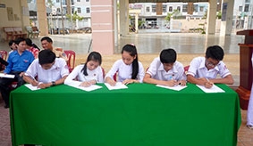 Tích cực tuyên truyền an toàn 

giao thông cho đoàn viên thanh niên