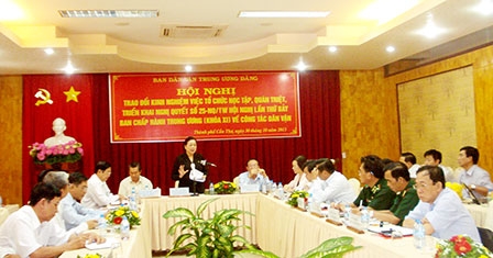 Trao đổi kinh nghiệm, giải pháp thực hiện hiệu quả công tác dân vận