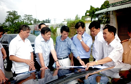 Lãnh đạo thành phố kiểm tra công trường
Dự án cải tạo, nâng cấp quốc lộ 91