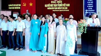 TỔ CHỨC ĐẠI HỘI ĐẠI BIỂU MẶT TRẬN CẤP PHƯỜNG