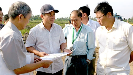 Tận dụng mùa khô đẩy nhanh tiến độ công trình
Trung tâm Giống Thủy sản cấp 1 Cần Thơ