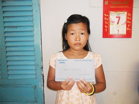 Trao tiền từ thiện