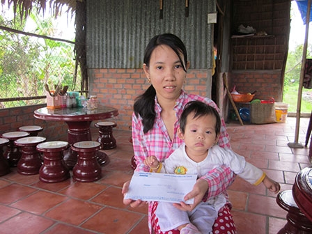 Trao tiền từ thiện