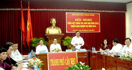 Tăng cường và đổi mới sự lãnh đạo của Đảng
đối với công tác dân vận trong tình hình mới