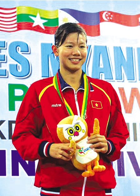 Bơi lội 
là niềm đam mê của Ánh Viên