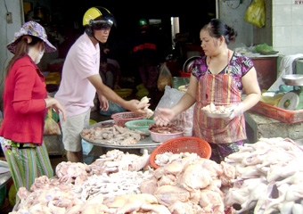 Sức mua yếu, giá thịt gia cầm giảm
