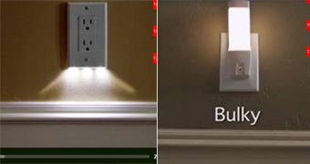 Nắp ổ cắm điện tích hợp đèn cảm biến ánh sáng