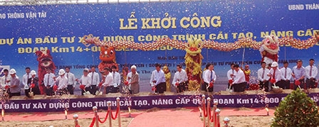 Khởi công Dự án đầu tư
xây dựng công trình cải tạo, nâng cấp quốc lộ 91