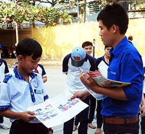 100% cơ sở Đoàn tuyên truyền, 
phổ biến pháp luật về trật tự an toàn giao thông