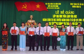 94 cán bộ tốt nghiệp đại học chuyên ngành 
quản lý xã hội