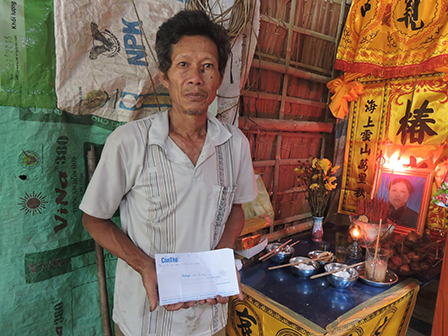 Trao tiền từ thiện