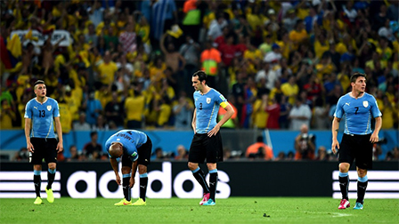 <img hspace=5 src="/img_post/3751/logowc.jpg" align=left border=0>Thắng Uruguay 2-0 <br>
Colombia thách thức chủ nhà Brazil ở tứ kết<br>