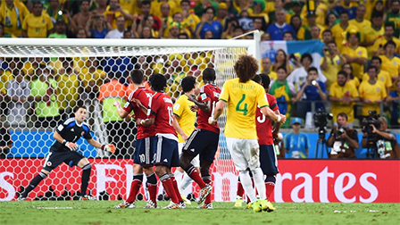 <img hspace=5 src="/img_post/3751/logowc.jpg" align=left border=0>Brazil- Colombia: 2-1<br>
Vũ công Samba chặn đứng “hiện tượng” Colombia<br>