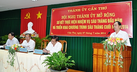 Tập trung thực hiện các giải pháp bảo đảm
tăng trưởng kinh tế năm 2014 đạt kế hoạch