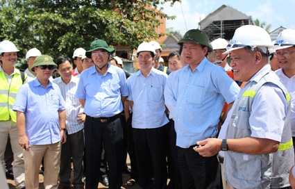 Bộ trưởng Bộ Giao thông Vận tải kiểm tra một số công trình giao thông trọng điểm vùng ĐBSCL