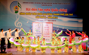 Bế mạc Hội diễn Văn nghệ quần chúng Công nhân viên chức lao động TP Cần Thơ lần thứ X