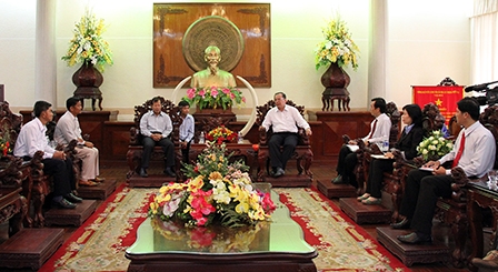 Lãnh đạo thành phố tiếp Phó Tỉnh trưởng tỉnh Kampong Chnang, Campuchia