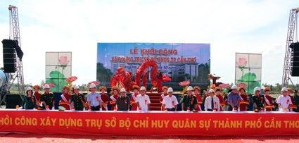 Khởi công xây dựng trụ sở Bộ Chỉ huy Quân sự thành phố