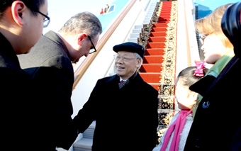 Tổng Bí thư đến Thủ đô Mát-xcơ-va bắt đầu thăm chính thức Liên bang Nga