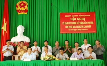 DOANH NGHIỆP CAM KẾT KHÔNG XẾP HÀNG VƯỢT QUÁ TẢI TRỌNG CHO PHÉP