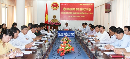 Hội nghị giao ban trực tuyến
về công tác đối ngoại địa phương