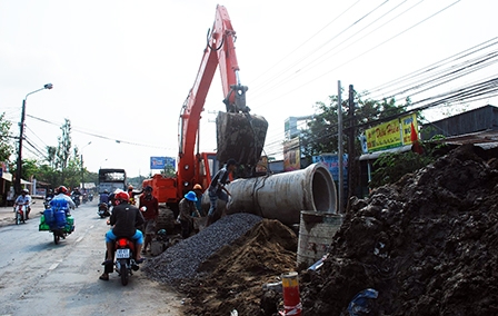 Nhiều phương án đảm bảo an toàn giao thông 
công trình thi công tuyến quốc lộ 91