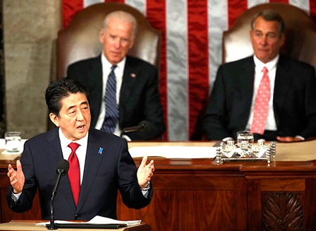 Thủ tướng Nhật phát biểu trước Quốc hội Mỹ