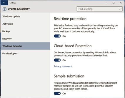 Khám phá Windows Defender trên Windows 10