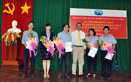 Thành lập Đảng bộ Ngân hàng Thương mại Cổ phần Đầu tư và Phát triển Việt Nam chi nhánh Tây Đô