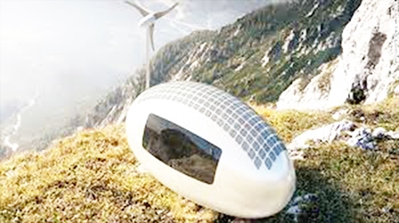 Nhà hình trứng sử dụng năng lượng Mặt trời